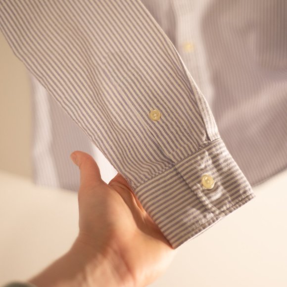 Ralph Lauren White and Purple Fitted Long Sleeve Button Down Shirt - Picture 7 of 11